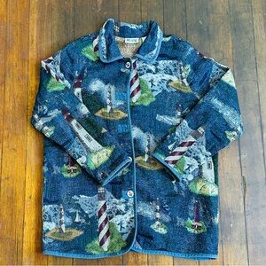 Blair Lighthouse Patterned Jacket Coat